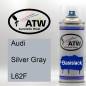 Preview: Audi, Silver Gray, L62F: 400ml Sprühdose, von ATW Autoteile West.